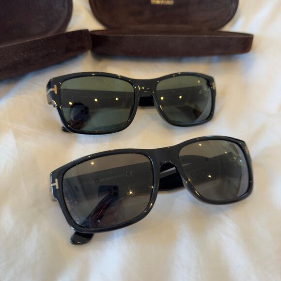 Tom Ford Other - TOM FORD MASON Lot (2) FT0445 01N Sunglasses Black Frame Green Lenses 58mm